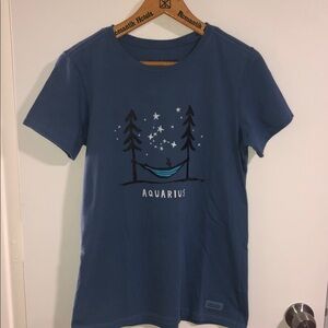 NWOT LIFE IS GOOD AQUARIUS GRAPHIC CRUSHER TEE